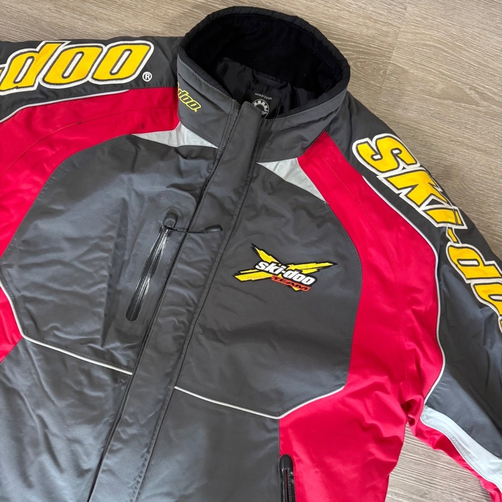 Ski-Doo Snowmobile Jacket Mens 2XL Red Grey Team BRP Thermolite Insulated